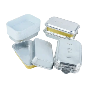 500ml Round Aluminum Foil Container with Lid for Food Packaging
