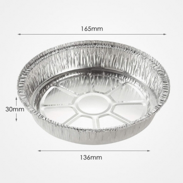 6 Inch Round Disposable Aluminum Foil Container Round Shape Pizza Foil Baking Pan with Lids